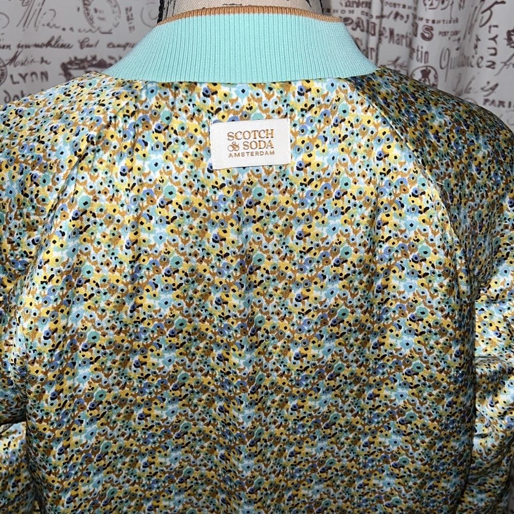 79- Scotch & Soda Printed reversible padded bomber jacket XS - Picture 8 of 12